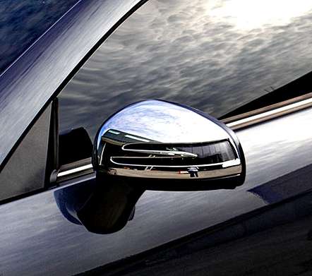 Накладки на зеркала хромированные IDFR 1-MB663-03C для Mercedes-Benz SL-Class R231 2012-