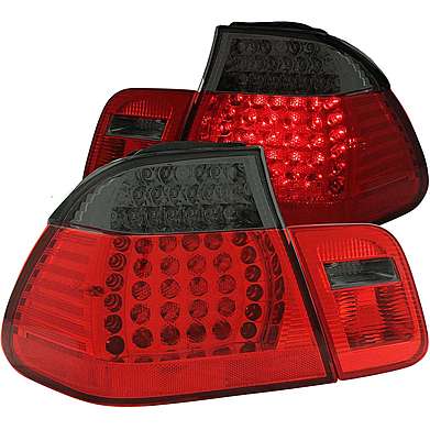 Задние фонари диодные красные с темными вставками Anzo 321126 для BMW E46 4DR 1999-2001