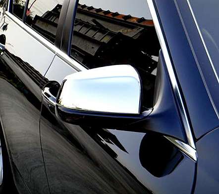 Накладки на зеркала хромированные IDFR 1-BW203-06C для BMW F10 2010-2016