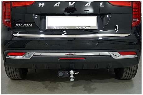 Накладка на нижнюю кромку двери багажника, нержавейка матовая, для авто Haval Jolion 2021-