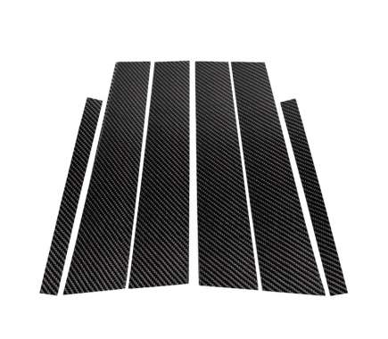 Накладки на стойки дверей карбоновые Накладки на стойки дверей карбоновые