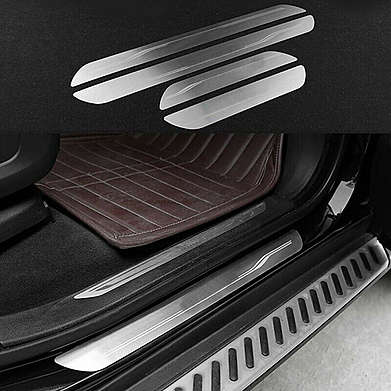 Накладки на внутренние пороги стальные комплект 4шт. для BMW X5 F15 2013-2018 / BMW X6 F16 2014-2019
