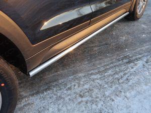 Подножки-трубы диам.50мм, нержавейка, для авто Hyundai Tucson/ IX35 2015-