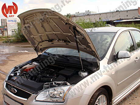 Упор гидропневматический капота с крепежем, для авто Ford Focus 2004-2008