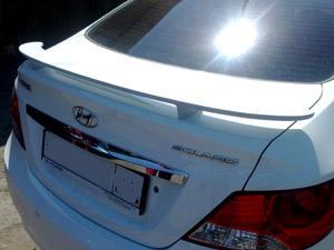 Спойлер под покраску на крышку багажника, для авто Hyundai Solaris седан 2010-