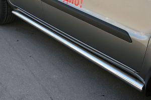 Подножки-трубы диам.60мм, нержавейка (возможен заказ черного или серого цвета), для авто Kia Soul 2008-2013
