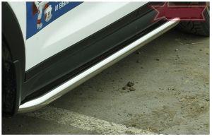 Подножки-трубы диам.60мм, нержавейка (возможен заказ черного или серого цвета), для авто Hyundai Tucson 2015-, Kia Sportage 2016- (KISP.80.5408)