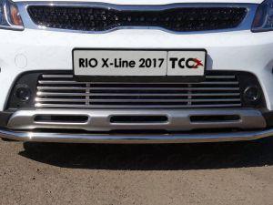Решетка радиатора нижняя 12 мм код KIARIOX17-16 для KIA RIO X-Line 2017-