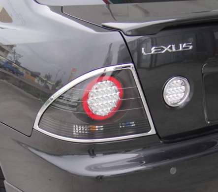 Накладки на задние фонари хромированные IDFR 1-LS300-02C для Lexus IS200 2000-2005