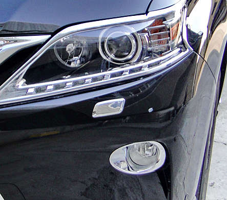 Накладки на омыватели фар в переднем бампере хромированные IDFR 1-LS603-03C для Lexus RX 350 RX 450h 2012-2015