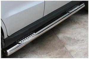 Подножки-трубы со ступеньками из нержавейки диам.76мм, нержавейка (возможен заказ черного или серого цвета), для авто Lexus RX 270/350/450h 2009-2012