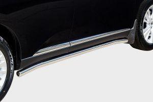 Подножки-трубы диам.60мм, нержавейка (возможен заказ черного или серого цвета), для авто Lexus RX 270/350/450h 2009-2012, RX 270/350/450h (вкл. Sport) 2012-