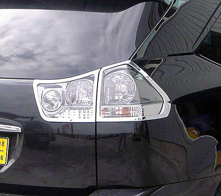 Накладки на задние фонари хромированные IDFR 1-LS601-02C для LEXUS RX330 2004-2009