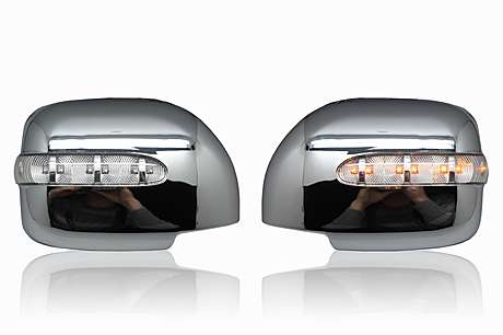 Накладки на зеркала с повторителями поворотов хромированные для Lexus RX II (XU30) 2003-2009