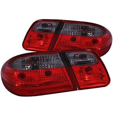 Задние фонари красные с тонированными вставками Anzo 221207 для Mercedes-Benz W210 E-Class 1996-2002 