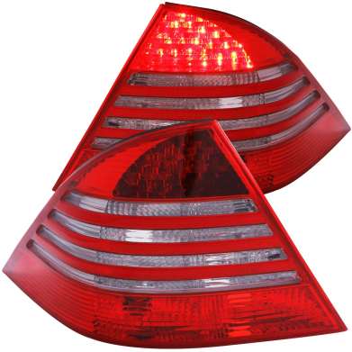 Задняя оптика диодная красная темными вставками для Mercedes-Benz W220 S-Class 2000-2005