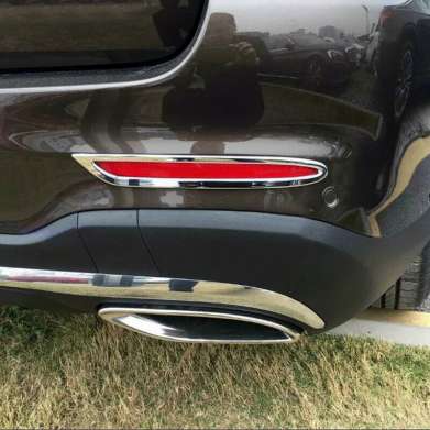 Накладки на задние катафоты хромированные для Mercedes GLC X253 2015-2018