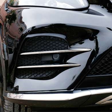 Накладки на воздухозаборники переднего бампера хромированные для Mercedes Benz X253 GLC Class 2015-2021