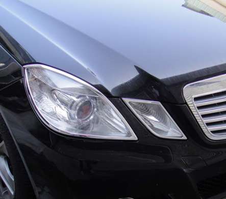Накладки на передние фары хромированные IDFR 1-MB207-01C для Mercedes-Benz E-Class W212 2009-2013