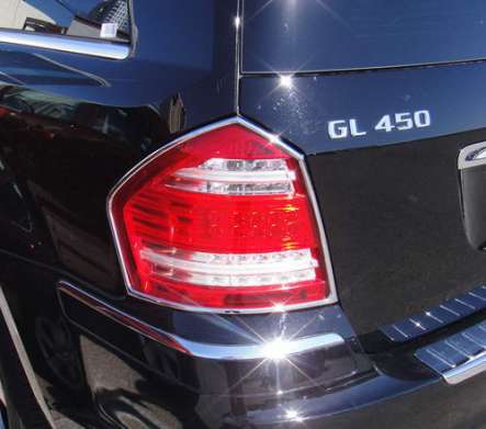 Накладки на задние фонари хромированные IDFR 1-MB320-02C для Mercedes Benz X164 GL Class 2005-2013