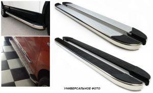 Подножки "Ms Line", серебристые (возможен заказ черных 4721MSY114), алюминий, торец нержавейка, 260см, 2шт, профиль 12,5х6см, нагрузка до 100кг, для авто Mercedes Vito/Viano W639 2003-2014, V-Class/ Vito W447 2014- длинная база (4733MSY112)