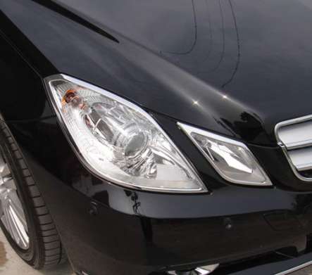 Накладки на передние фары хромированные IDFR 1-MB172-01C для Mercedes-Benz W207 Coupe 2009-2013