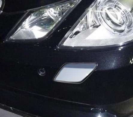 Накладки на крышки омывателей фар хромированные IDFR 1-MB172-03C для Mercedes-Benz W207 Coupe 2009-2013