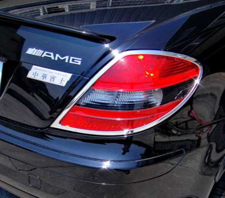 Накладки на задние фонари хромированные IDFR 1-MB681-02C для Mercedes R171 SLK-Class 2004-2011