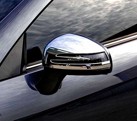 Накладки на зеркала хромированные IDFR 1-MB695-04C для Mercedes-Benz С197 SLS AMG 2011-2018 