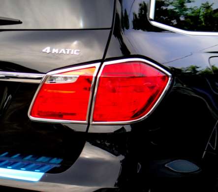 Накладки на задние фонари хромированные IDFR 1-MB321-02C для Mercedes-Benz X166 GL 2012-2016