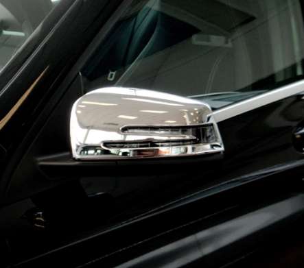 Накладки на зеркала хромированные IDFR 1-MB310-04C для Mercedes-Benz X156 GLA Class 2014-2017