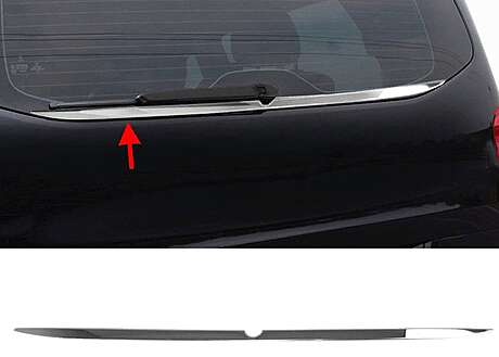 Накладка на нижнюю кромку стекла задней двери 1шт, нержавейка, для авто Mercedes V-Classe/ Vito W447 однодверный 2014-