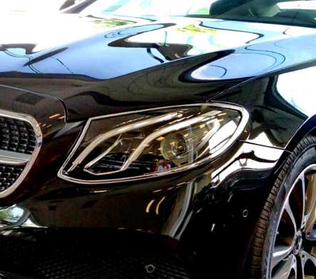 Накладки на передние фары хромированные IDFR 1-MB174-01C для Mercedes Benz C238 E-Coupe 2017-2019