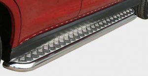 Подножки с листом диам.60мм, лист алюминий, окантовка нержавейка, для авто Mitsubishi ASX 2010-2012, 2012-