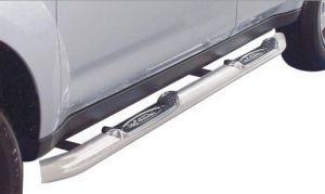 Подножки-трубы со ступеньками, нержавейка, для авто Mitsubishi Outlander XL 2006-2012
