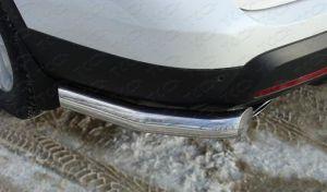 Защита заднего бампера уголки диам.76мм, нержавейка, для авто Ford Explorer 2011-
