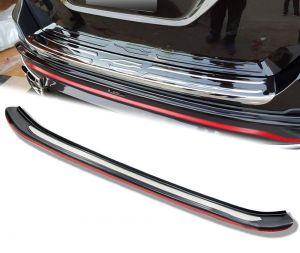 Накладка заднего бампера защитная с логотипом для Mitsubishi Pajero Montero Sport 2016- 