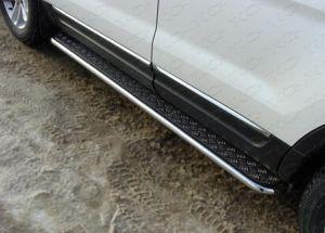 Подножки с листом диам.42мм, лист алюминий, окантовка нержавейка, для авто Ford Explorer 2011-