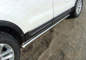 Подножки-трубы диам.60мм, нержавейка, для авто Ford Explorer 2011-