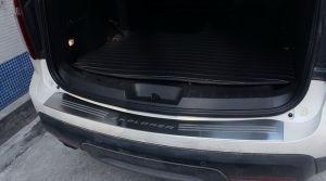 Накладка защитная на задний бампер с логотипом стальная для Ford Explorer 2011-2014