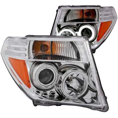 Передняя оптика диодная хромированная с ангельскими глазками Anzo 111112 для Nissan Pathfinder 2005-2007 / Nissan Frontier 2005-2008 