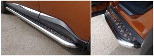 Подножки с листом диам.60мм, лист алюминий, окантовка нержавейка, для авто Nissan Murano Z52 2016-
