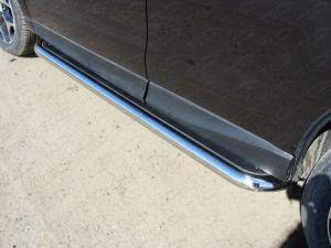 Подножки с листом диам.60мм, лист и окантовка нержавейка, для авто Subaru Forester 2013-