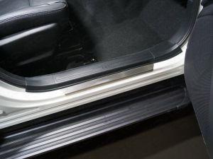 Накладки на пороги (лист шлифованный) 2шт код SUBFOR18-09 для Subaru Forester S5 2018-
