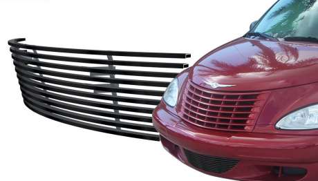 Решетка бампера черная стальная Billet Style для Chrysler PT Cruiser 2000-2005