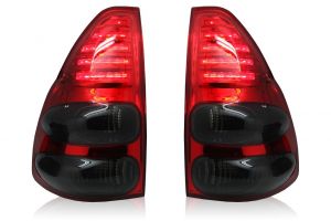 Задняя оптика диодная красная с темными вставками Lexus style для TOYOTA LAND CRUISER PRADO 120