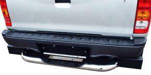 Защита заднего бампера скоба со ступенькой диам.76мм, нержавейка (возможен заказ черного или серого цвета), для авто Toyota HiLux 2005-2015