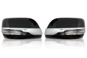 Накладки на зеркала хромированные узкие для для Toyota Prado 150