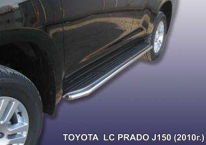 Окантовка штатных подножек диам.42мм, нержавейка, для авто Toyota Land Cruiser Prado 150 2009-