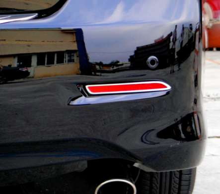 Накладки на катафоты в заднем бампере хромированные IDFR 1-TA225-04C для Toyota Camry V50 2011-2015